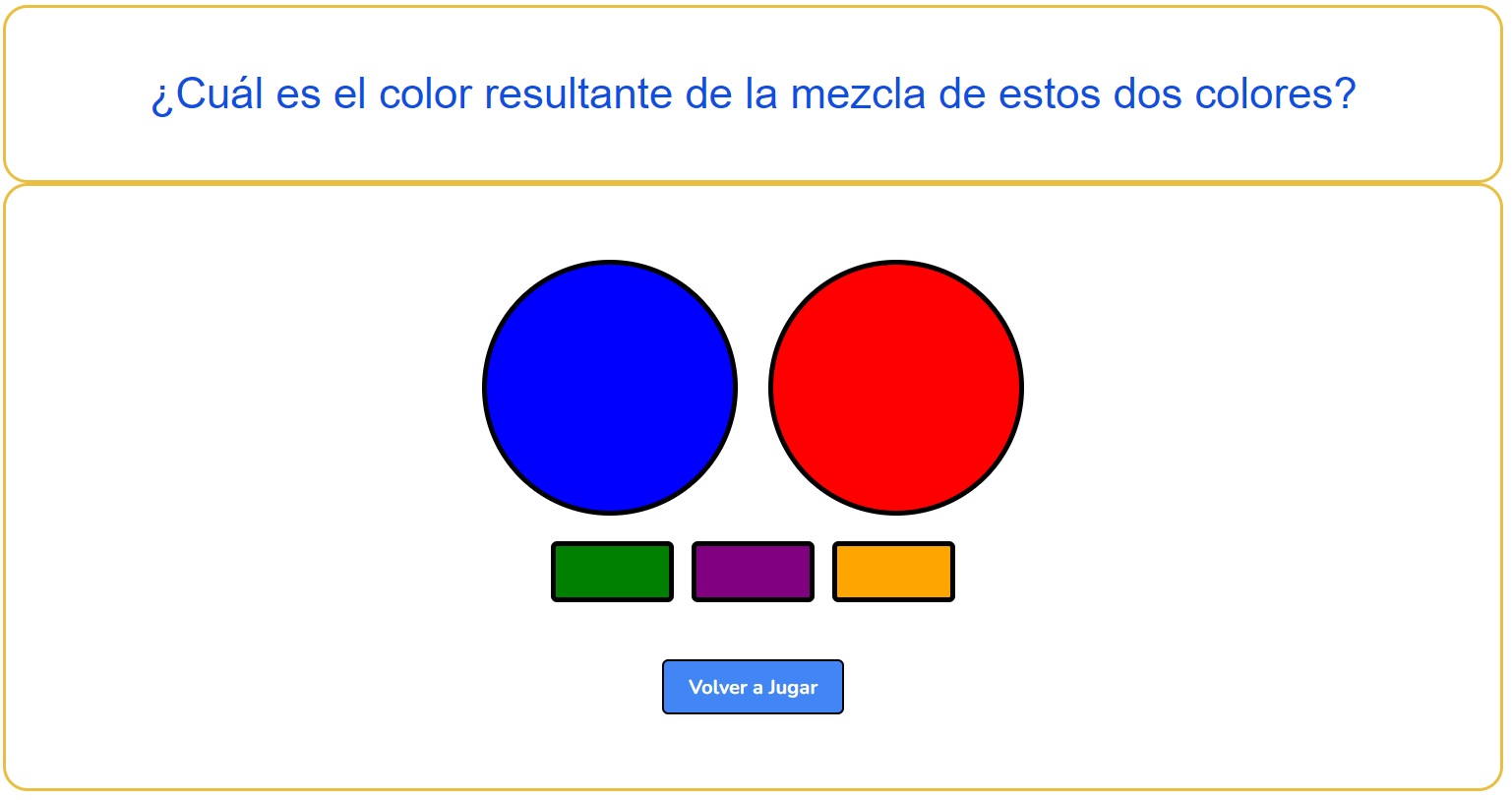 Juego de las Mezclas de los Colores Primarios